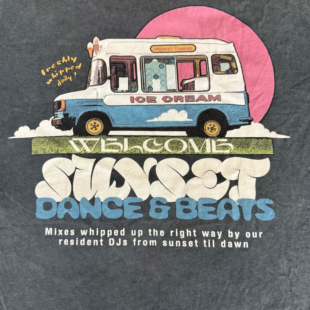 Crooked Tongues ice cream truck graphic tee